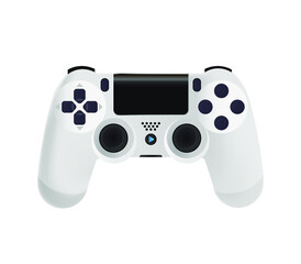 White gamepad with background. Vector illustration.