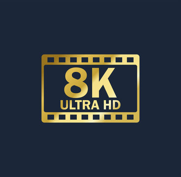 8k vector gold resolution quality sign 