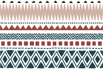 Ethnic vector seamless pattern. Tribal geometric background, boho motif, maya, aztec ornament illustration. rug textile print texture