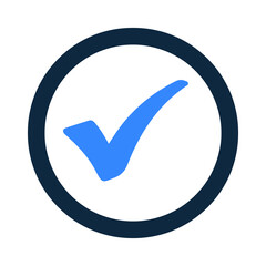 Approved, check success icon. Editable vector isolated on a white background.