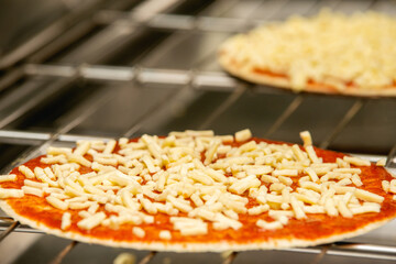 Food preparation for cooking pizza local food of Italy.