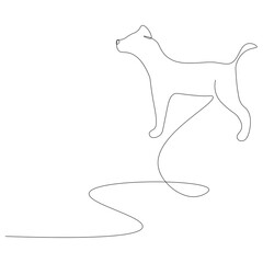 Dog on white background. Vector illustration