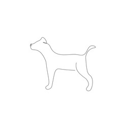 Dog on white background. Vector illustration