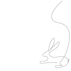 Easter bunny on white background vector illustration 