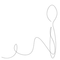 Spoon line drawing on white background vector illustration 