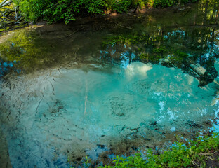 Bubbling Green welspring, the most famous source of natural mineral water. 