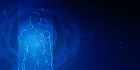 2d illustration Human Male Muscle Body