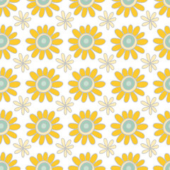 Vector illustration of a seamless floral pattern
