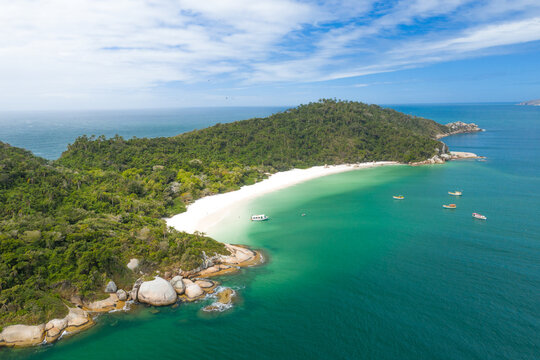 Fototapeta Aerial scenes of Florianópolis Island, capital of Santa Catarina, Brazil