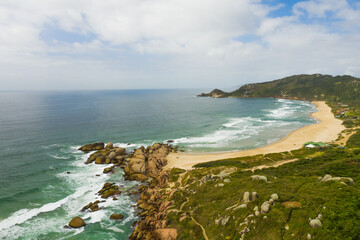 Aerial scenes of Florianópolis Island, capital of Santa Catarina, Brazil