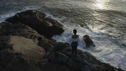 Aerial scenes of Florianópolis Island, capital of Santa Catarina, Brazil