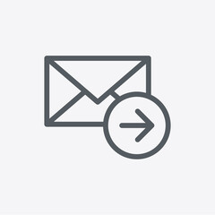 Mail icon isolated on background. Envelope symbol modern, simple, vector, icon for website design, mobile app, ui. Vector Illustration