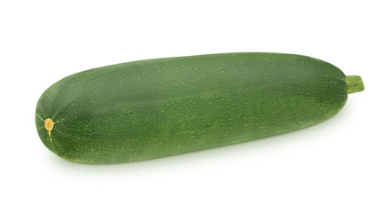Fresh whole green vegetable marrow zucchini isolated on a white background.
