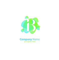 the simple elegant logo of letter b with white background