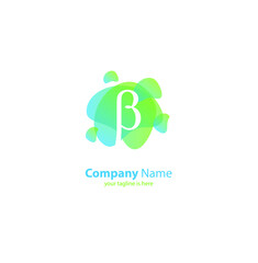 the simple elegant logo of letter b with white background