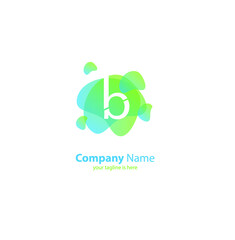 the simple elegant logo of letter b with white background