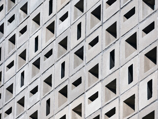 Cement wall cubic pattern geometric wall background Architecture detail
