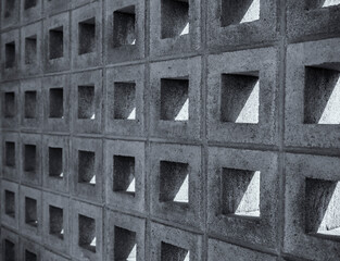 Cement wall cubic pattern geometric wall background Architecture details