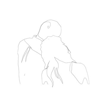 recommend clip art: SINGLE-LINE DRAWING OF A MAN & A WOMAN DUO 3. This hand-drawn, continuous, line illustration is part of a collection inspired by the drawings of Picasso. Each gesture sketch was created by hand.