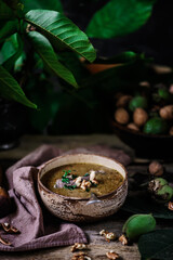 Georgian traditional soup kharcho.style rustic