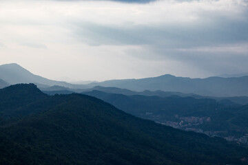clouds over the mountains
