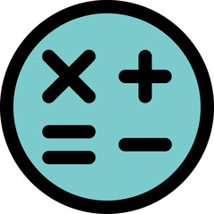 Obraz premium Math lesson icon