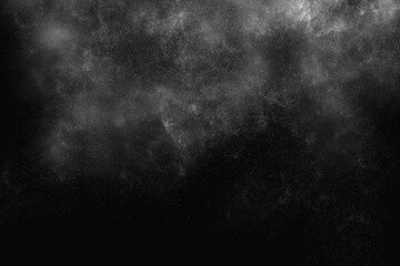 gray and black dust overlay particle abstract grunge texture and texture effect isolated on black. - obrazy, fototapety, plakaty