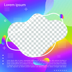 Modern fluid background template with gradient liquid for promotional. For social media post, stories, story, internet web banner, flyer, poster and brochure.