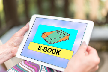 E-book concept on a tablet