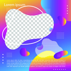 Modern fluid background template with gradient liquid for promotional. For social media post, stories, story, internet web banner, flyer, poster and brochure.