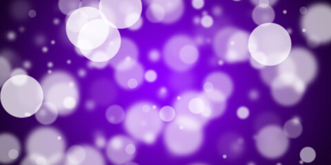 Abstract purple background with flying round shapes