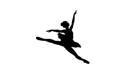 Fototapeta na wymiar Ballerina jumping Vector
