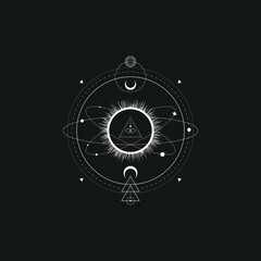Geometric element, symbol, emblem. Decorative ornament. Vector illustrarion eps 10.