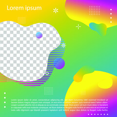 Modern fluid background template with gradient liquid for promotional. For social media post, stories, story, internet web banner, flyer, poster and brochure.