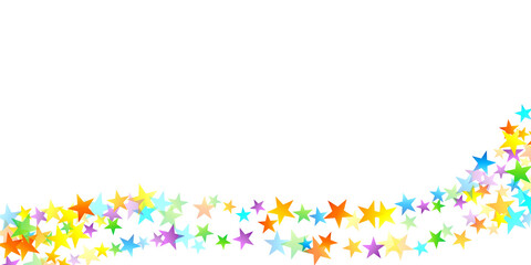 Rainbow Festive Confetti. Carnival Star Falling.