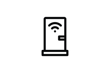 Smart Home Icon - Internet Access Door