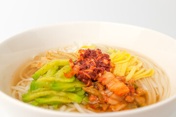 Feast noodles on a white background