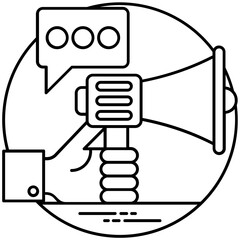 
Online presence management concept vector icon 
