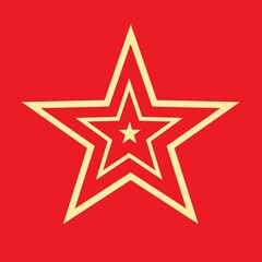 Obraz premium holiday gold star on black background