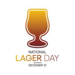 Vector illustration on the theme of National Lager day observed each year on December 10th.