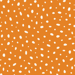 Vector deer skin texture seamless pattern background on brown surface. Perfect use for fabric, wallpaper, giftwraps for christmas, home decor etc.