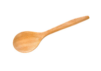 Wooden spoon isolated on white background