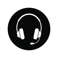 headphones icon on white background