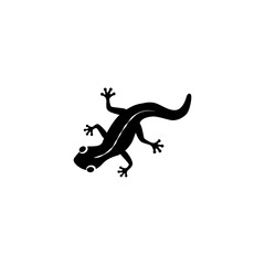 Obraz na płótnie Canvas Vector gecko silhouette illustration on white background