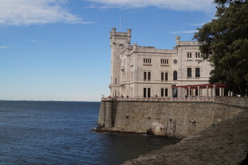 Fototapeta na wymiar Miramare castle in Trieste, October 2016
