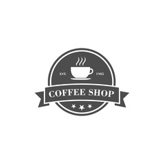 coffee shop logo template vector