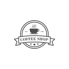 coffee shop logo template vector