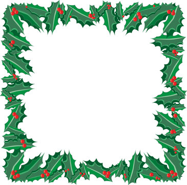 hoe, christmas, frame, decoration, holiday, xmas, tree, holly, green, border, celebration, ornament, nature,