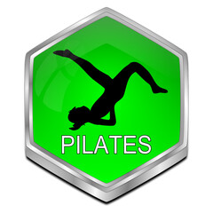 Pilates button - 3D illustration