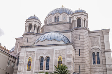 Fototapeta na wymiar the Serbian Orthodox church, Trieste, italy. october 2016